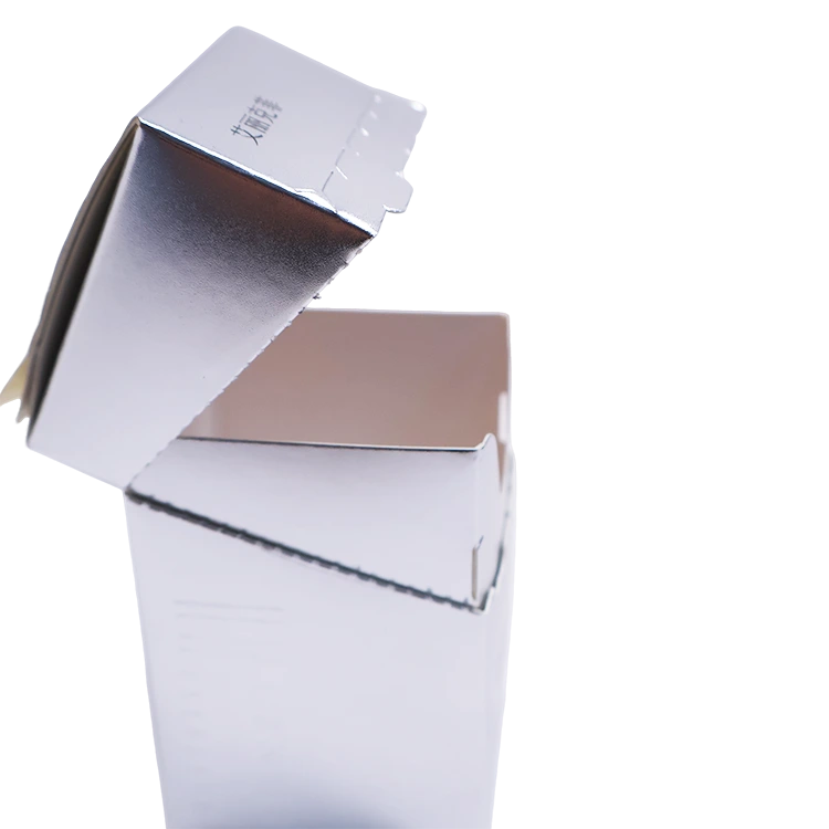 Silver Cardboard Skincare Boxes