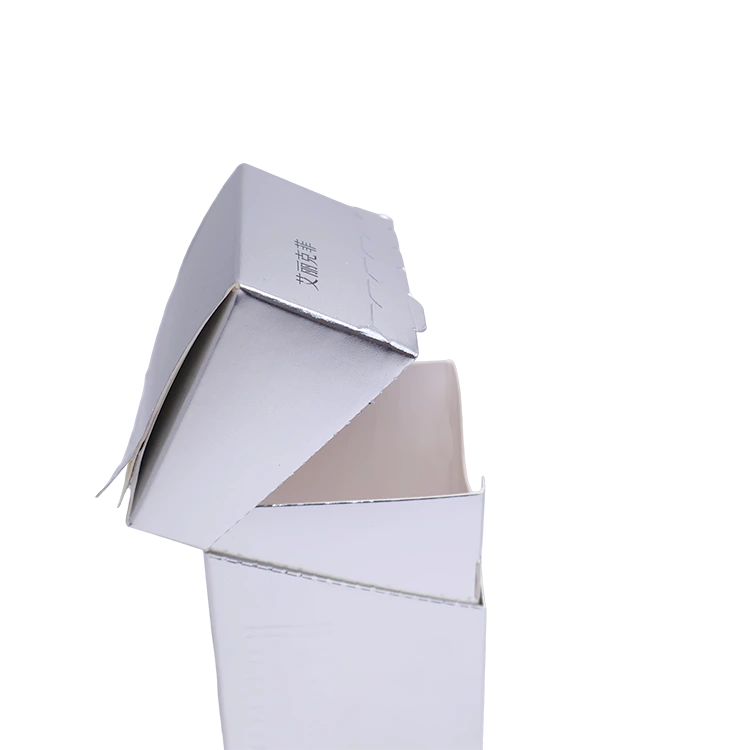 Silver Cardboard Skincare Boxes