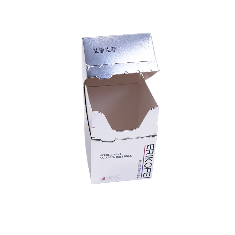 Silver Cardboard Skincare Boxes