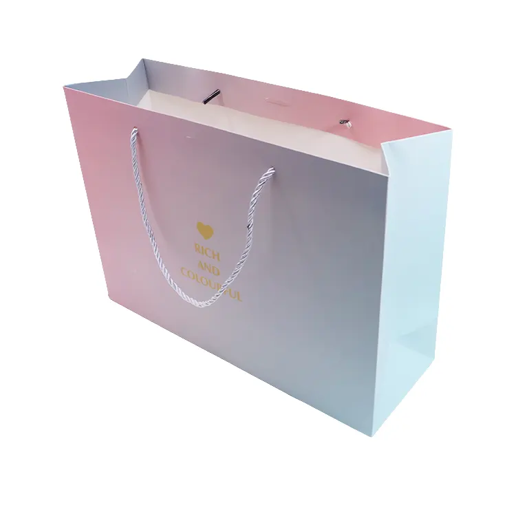 White Paperboard Shopping Tote Bags for Retail Packaging